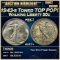 1943-s Walking Liberty Half Dollar Toned TOP POP! 50c ms67+ SEGS