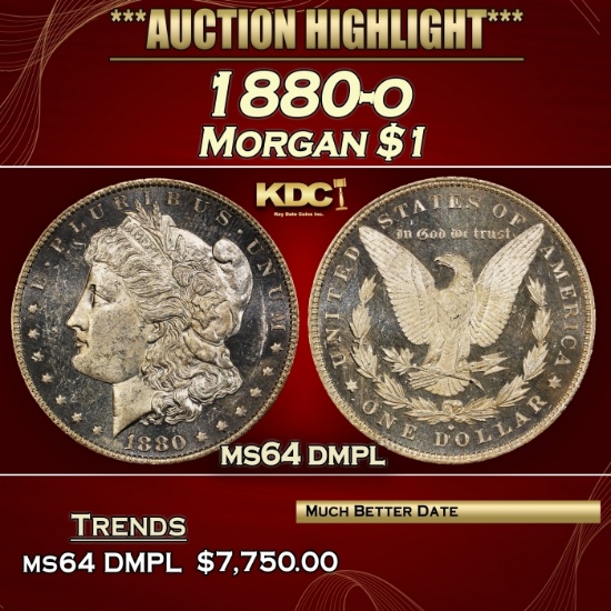 1880-o Morgan Dollar $1 ms64 dmpl SEGS