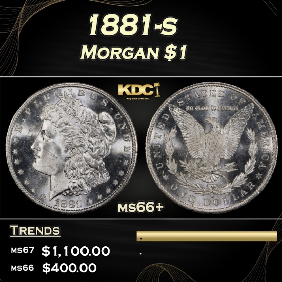 1881-s Morgan Dollar $1 ms66+ SEGS