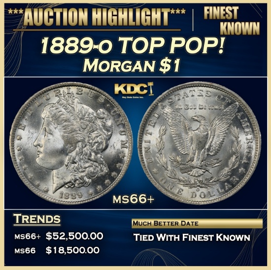 1889-o Morgan Dollar TOP POP! $1 ms66+ SEGS
