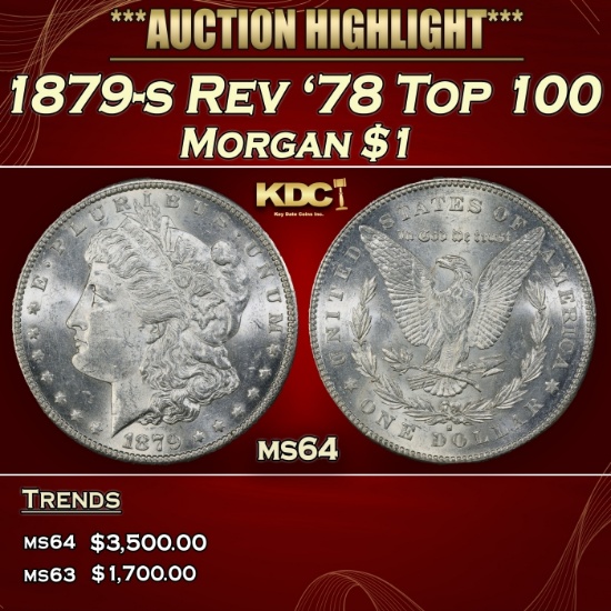 1879-s Rev '78 Top 100 Morgan Dollar $1 ms64 SEGS