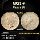 1921-p Peace Dollar $1 Grades ms62+