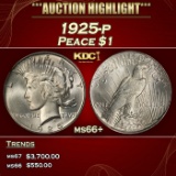 1925-p Peace Dollar $1 ms66+ SEGS