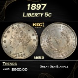 1897 Liberty Nickel 5c Grades ms65