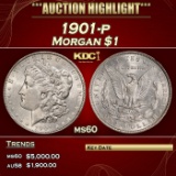 1901-p Morgan Dollar $1 Grades ms60