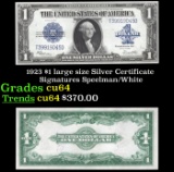 1923 $1 large size Silver Certificate Grades Choice CU Signatures Speelman/White