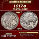 1917-s Buffalo Nickel 5c ms65 SEGS