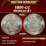 1891-cc Morgan Dollar $1 ms65+ SEGS
