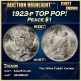 1923-p Peace Dollar TOP POP! $1 ms67+ SEGS