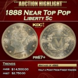 1888 Proof Liberty Nickel Near Top Pop 5c pr67+ SEGS
