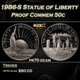 1986-S Statue of Liberty Proof Modern Commem Half Dollar 50c pr70 dcam SEGS
