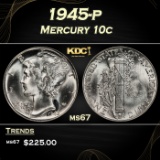 1945-p Mercury Dime 10c ms67 SEGS