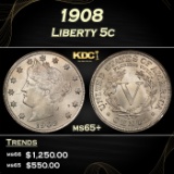1908 Liberty Nickel 5c ms65+ SEGS