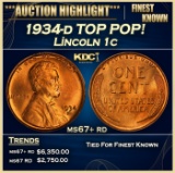 1934-d Lincoln Cent TOP POP! 1c ms67+ rd SEGS
