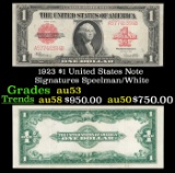 1923 $1 United States Note Grades Select AU Signatures Speelman/White