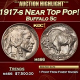 1917-s Buffalo Nickel Near Top Pop! 5c ms66 SEGS