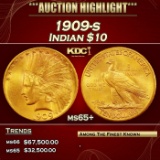 1909-s Gold Indian Eagle $10 ms65+ SEGS