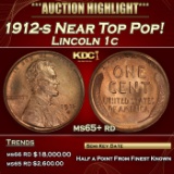 1912-s Lincoln Cent Near Top Pop! 1c ms65+ rd SEGS