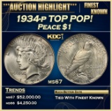 1934-p Peace Dollar TOP POP! $1 ms67 SEGS