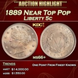1889 Liberty Nickel Near Top Pop 5c ms66+ SEGS