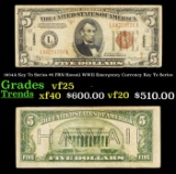 1934A $5 FRN Hawaii WWII Emergency Currency Key To Series Key To Series Grades vf+