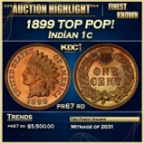 1899 Proof Indian Cent TOP POP! 1c pr67 rd SEGS