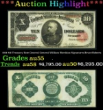 1891 $10 Treasury Note General General William Sheridan Grades au55 Signatures Bruce/Roberts