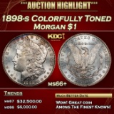 1898-s Morgan Dollar Colorfully Toned $1 ms66+ SEGS