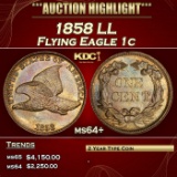 1858 LL Flying Eagle Cent 1c ms64+ SEGS