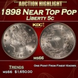 1898 Liberty Nickel Near Top Pop 5c ms66 SEGS