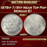 1878-p 7/8tf Morgan Dollar Near Top Pop $1 ms65+ SEGS