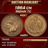 1864 cn Indian Cent 1c ms65+ SEGS