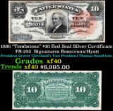 1886 $10 Red Seal Silver Certificate 
