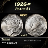 1926-p Peace Dollar $1 Grades ms65