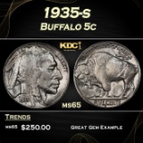 1935-s Buffalo Nickel 5c Grades ms65