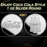 Enjoy Coca Cola Style - 1 oz Silver Round Round