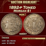 1892-p Morgan Dollar Toned $1 ms64+ SEGS