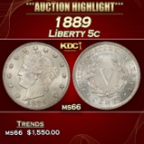 1889 Liberty Nickel 5c ms66 SEGS