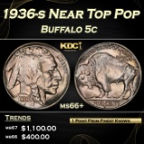 1936-s Buffalo Nickel Near Top Pop 5c ms66+ SEGS