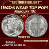1940-s Mercury Dime Near Top Pop! 10c ms68 FSB SEGS
