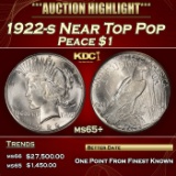 1922-s Peace Dollar Near Top Pop $1 ms65+ SEGS