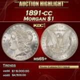 1891-cc Morgan Dollar $1 ms65+ SEGS