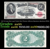 1917 $2 Large Size Legal Tender Note Thomas Jefferson Grades Choice AU Signatures Speelman/White