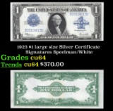 1923 $1 large size Silver Certificate Grades Choice CU Signatures Speelman/White