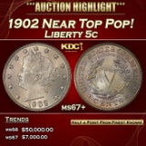 1902 Liberty Nickel Near Top Pop! 5c ms67+ SEGS