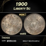 1900 Liberty Nickel 5c Grades ms65