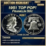 1951 Proof Franklin Half Dollar TOP POP! 50c pr68 DCAM SEGS