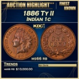 1886 Ty II Indian Cent 1c ms66 rb SEGS