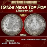 1912-s Liberty Nickel Near Top Pop 5c ms66 SEGS