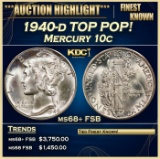 1940-d Mercury Dime TOP POP! 10c ms68+ FSB SEGS
